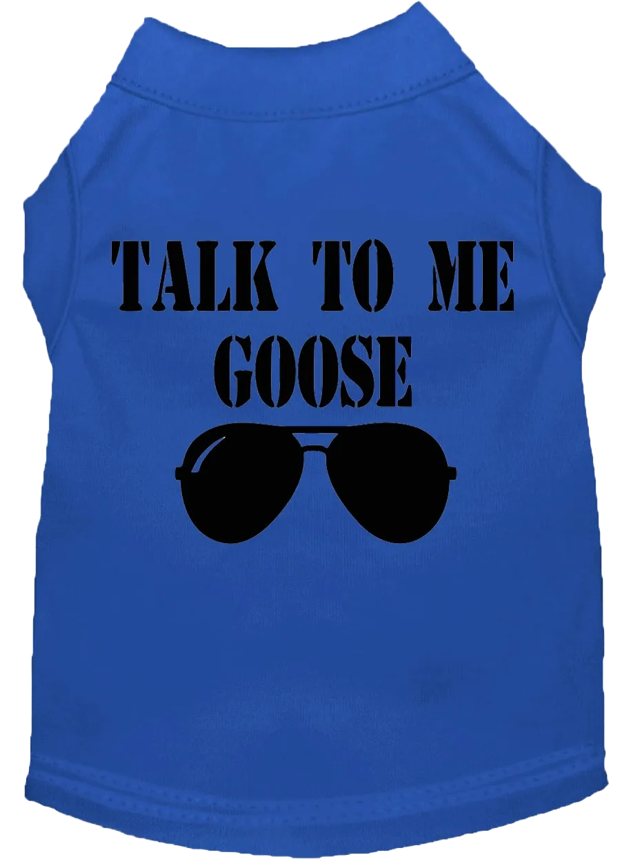"Talk To Me Goose" Pet Shirt for Dogs & Cats - Inspired by Top Gun, Comfortable & Durable