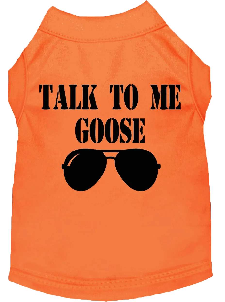 "Talk To Me Goose" Pet Shirt for Dogs & Cats - Inspired by Top Gun, Comfortable & Durable