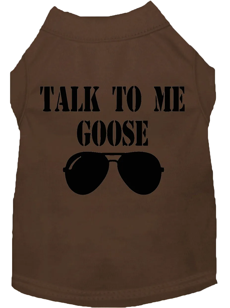 "Talk To Me Goose" Pet Shirt for Dogs & Cats - Inspired by Top Gun, Comfortable & Durable