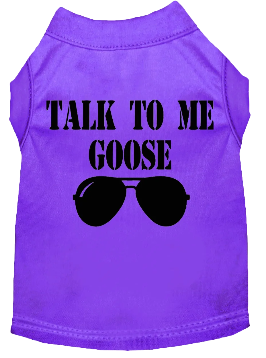 "Talk To Me Goose" Pet Shirt for Dogs & Cats - Inspired by Top Gun, Comfortable & Durable