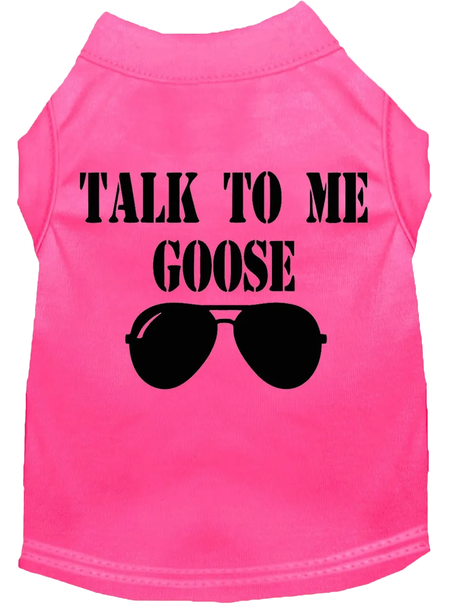 "Talk To Me Goose" Pet Shirt for Dogs & Cats - Inspired by Top Gun, Comfortable & Durable