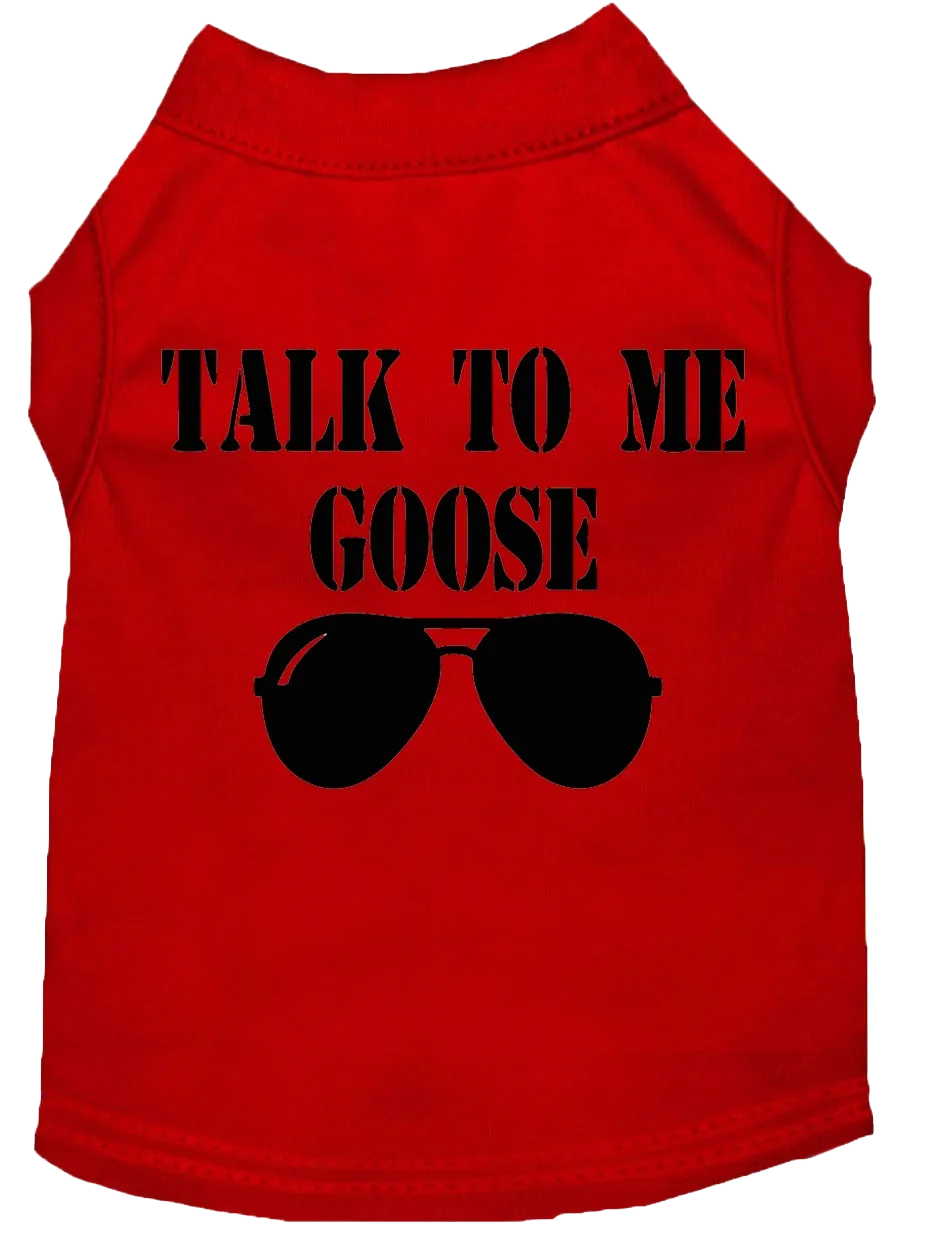 "Talk To Me Goose" Pet Shirt for Dogs & Cats - Inspired by Top Gun, Comfortable & Durable