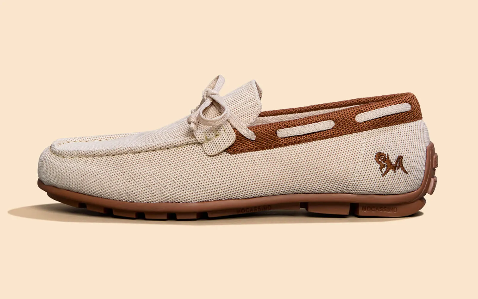 ReLive Knit Boat Loafers : Beige