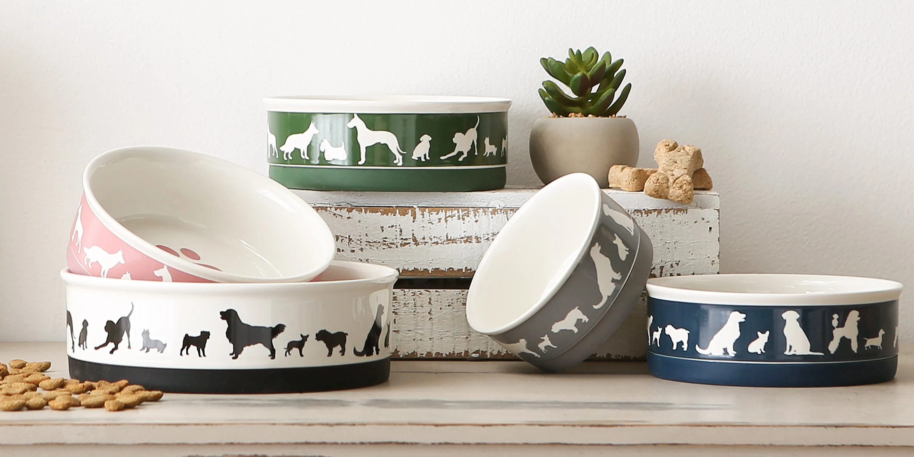 Rose Dog Show Pet Bowl Set/2, Small - 3/4 C Capacity