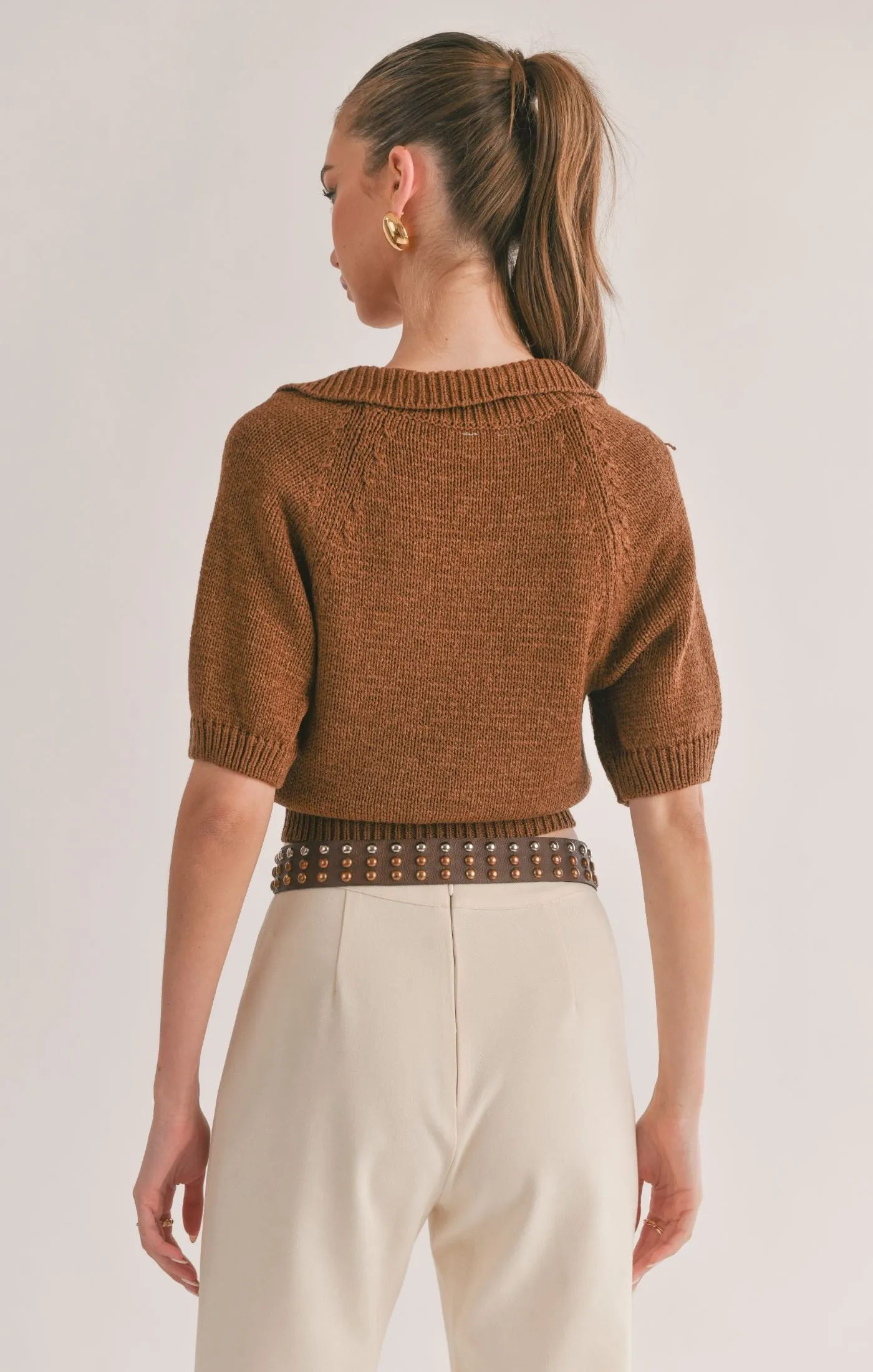Scarlet Collared Sweater