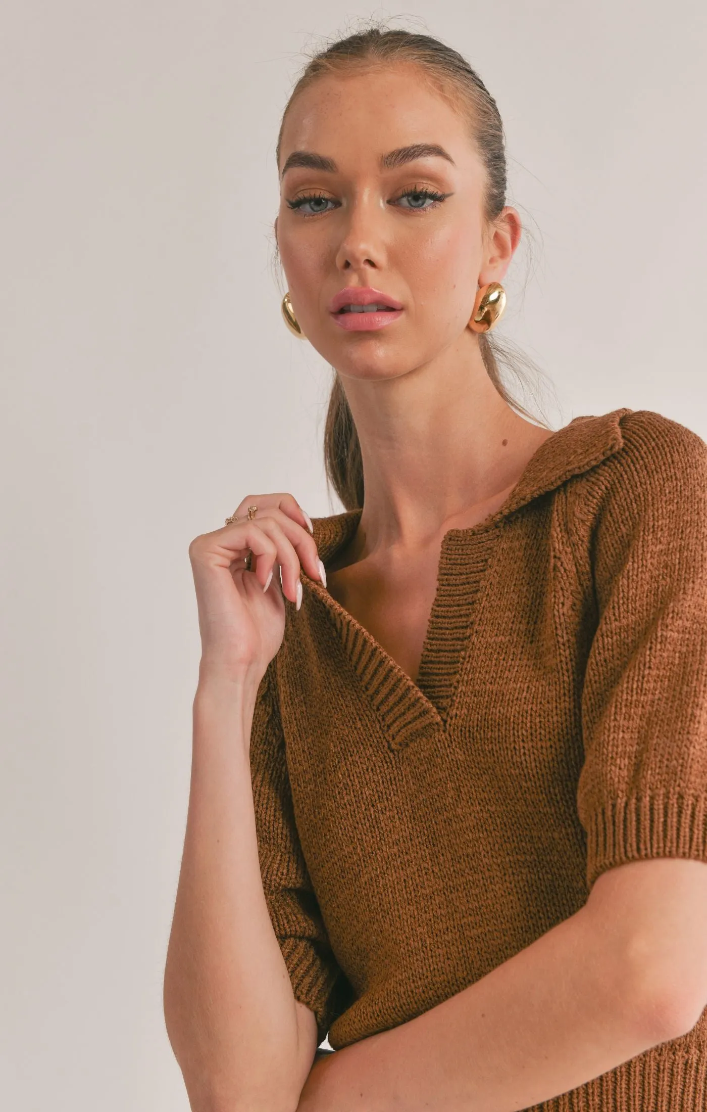 Scarlet Collared Sweater