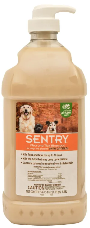 Sentry Flea & Tick Shampoo for Dogs & Puppies, 64 oz