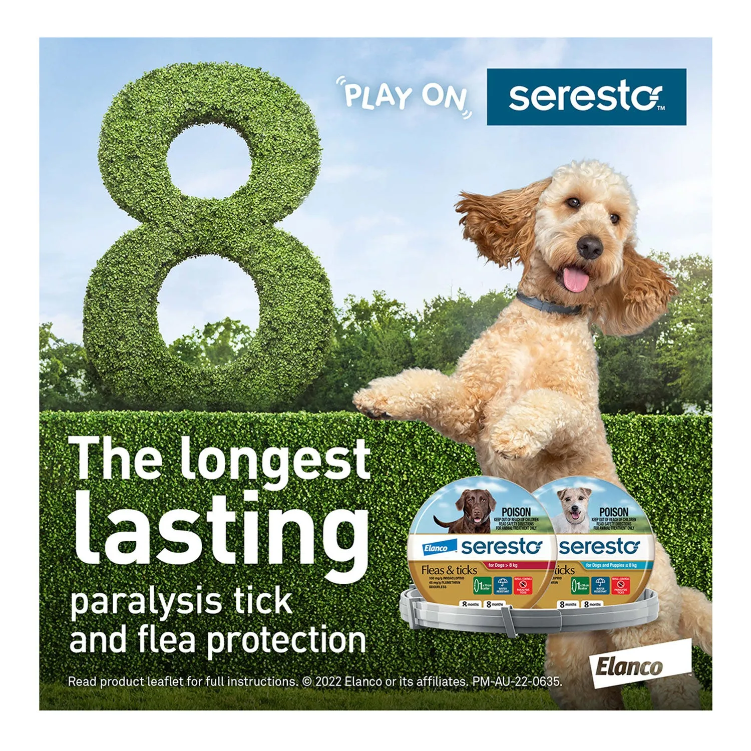 Seresto Flea & Tick Collar for Dogs 8kg 