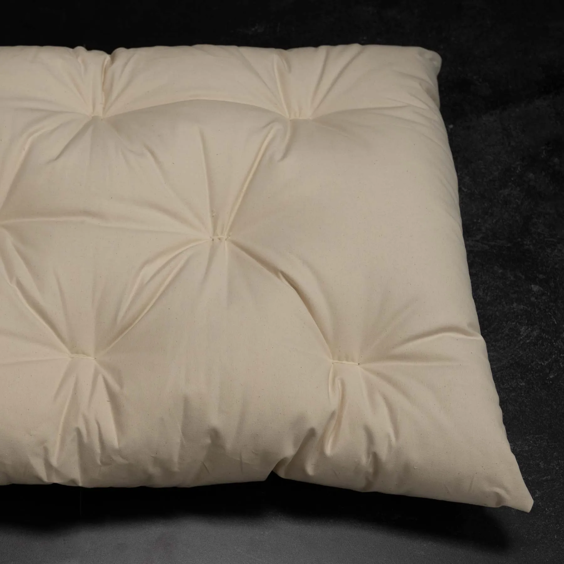 SESAME 100% Organic Cotton Dog Cat Pet Bed (4" High) (Grown & Handmade in USA)