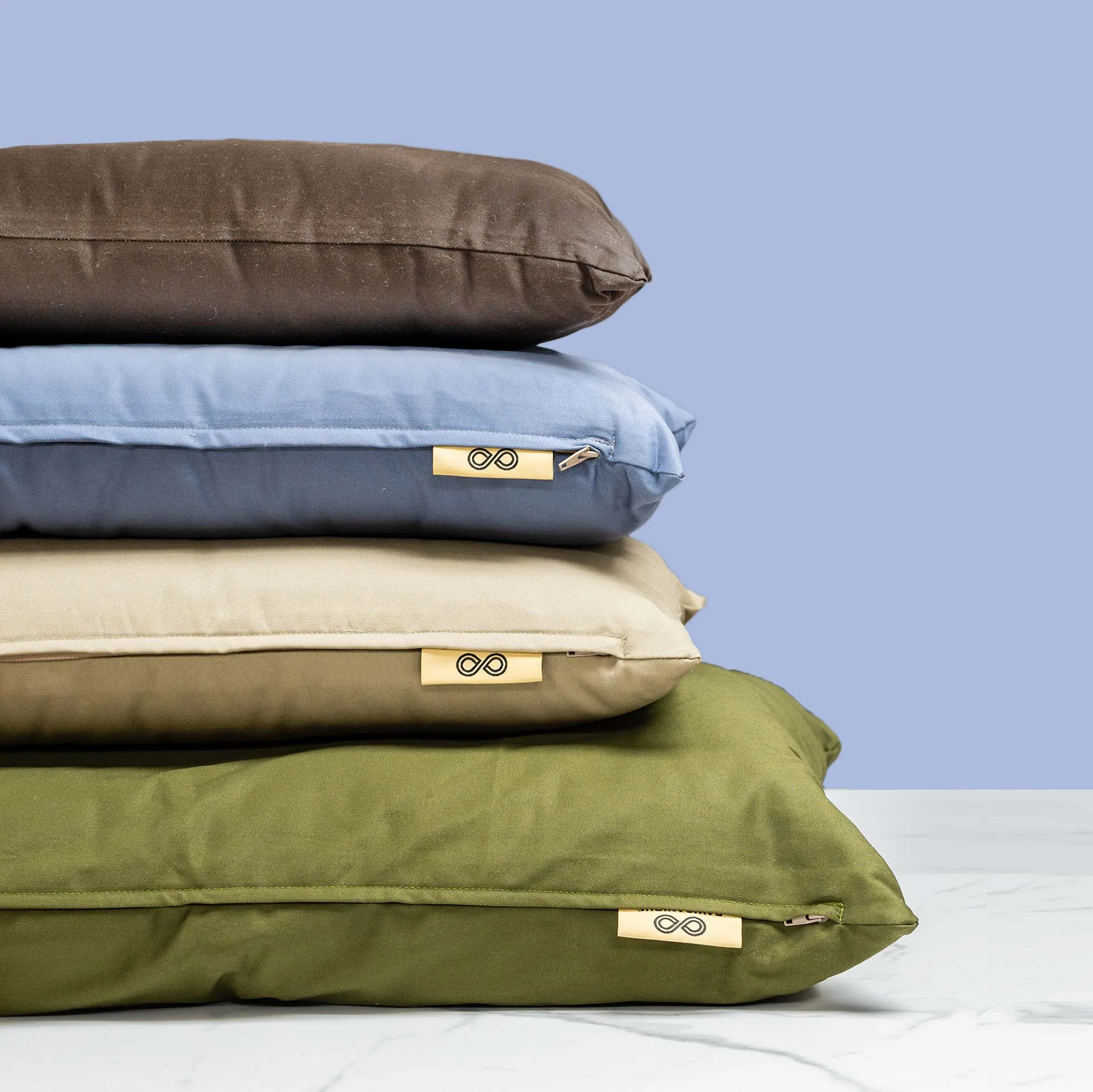 SESAME 100% Organic Cotton Dog Cat Pet Bed (4" High) (Grown & Handmade in USA)