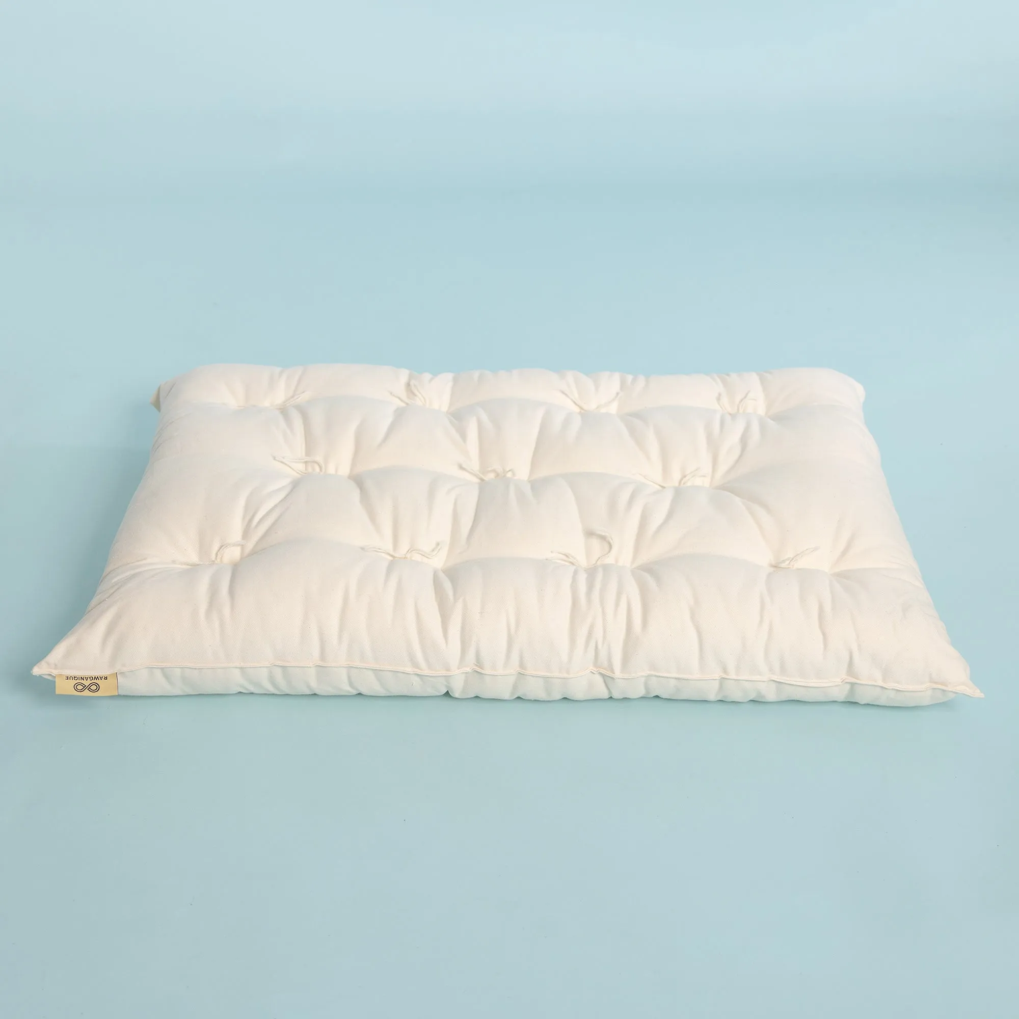 SESAME 100% Organic Cotton Dog Cat Pet Bed (4" High) (Grown & Handmade in USA)