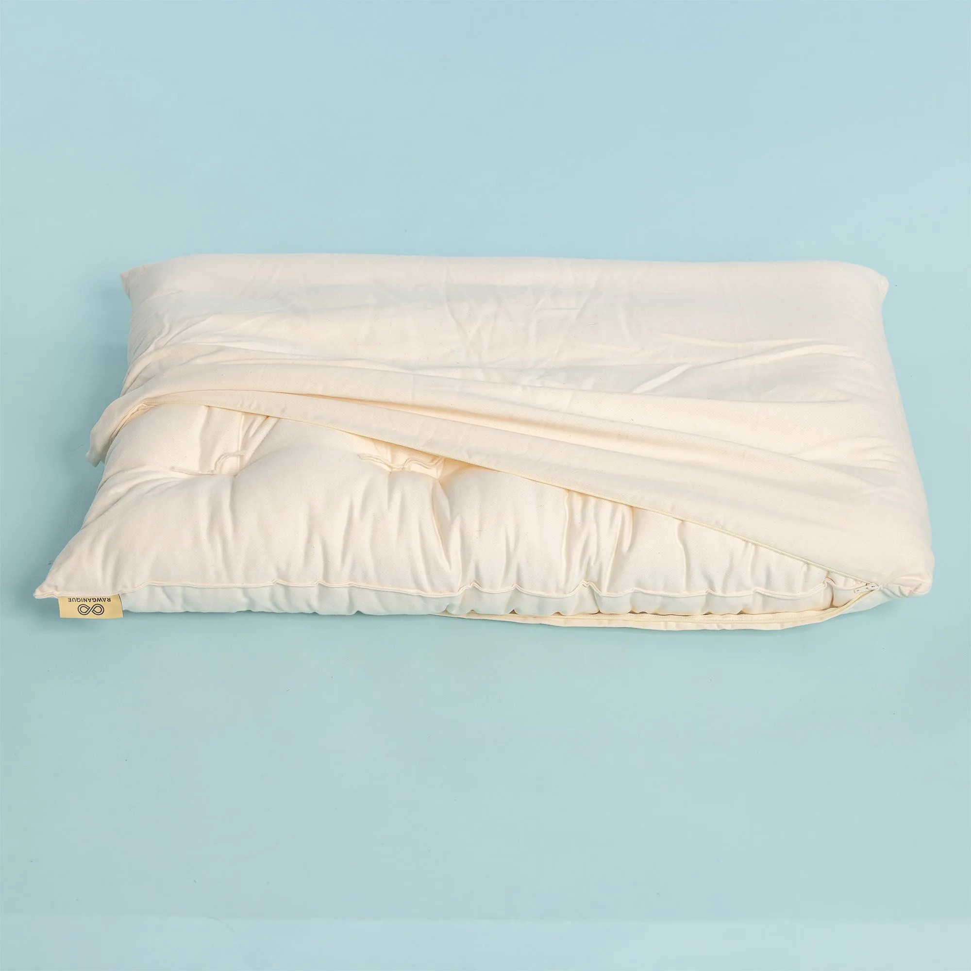 SESAME 100% Organic Cotton Dog Cat Pet Bed (4" High) (Grown & Handmade in USA)