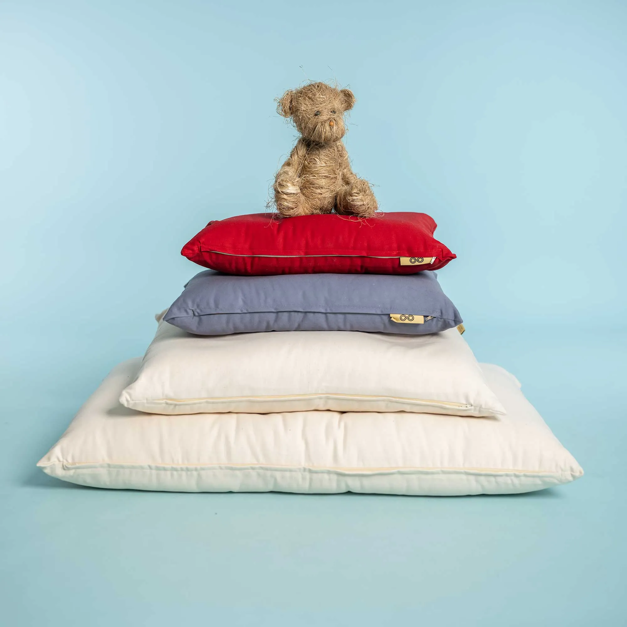 SESAME 100% Organic Cotton Dog Cat Pet Bed (4" High) (Grown & Handmade in USA)