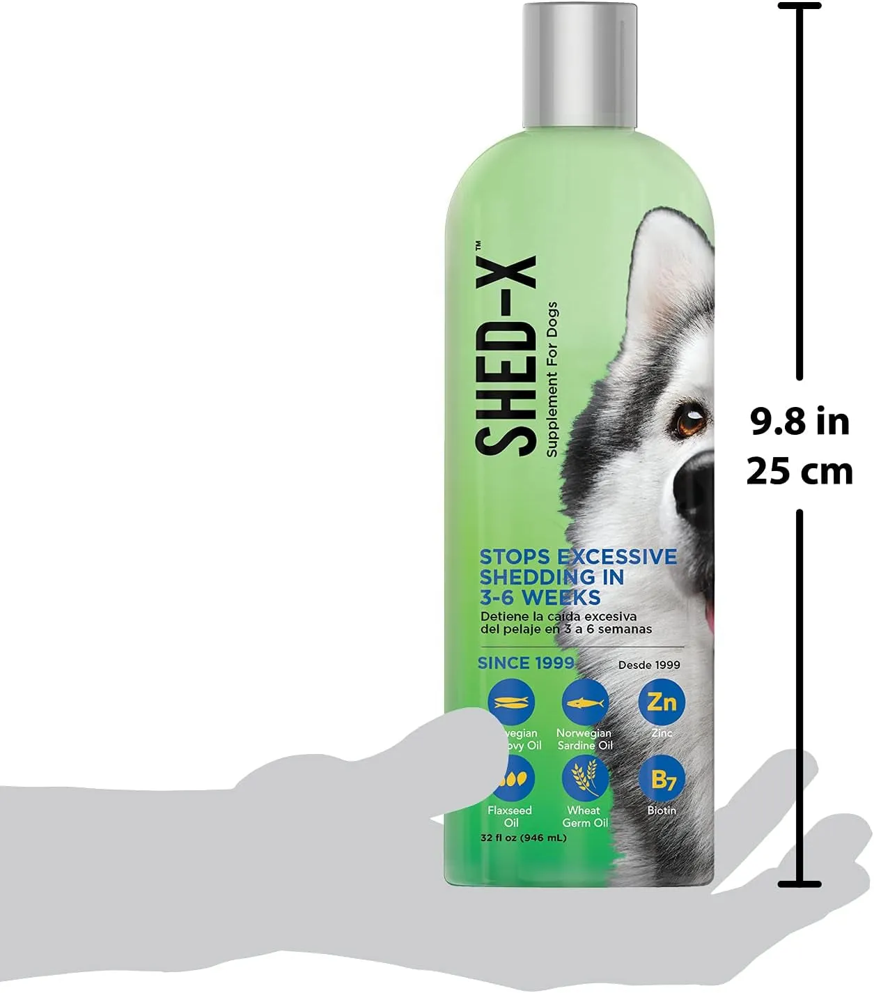 Shed-X Liquid Dog Supplement, 32Oz – 100% Natural – Helps Dog Shedding, Fish Oil for Dogs Supports Skin & Coat, Dog Oil for Food with Essential Fatty Acids, Vitamins, and Minerals