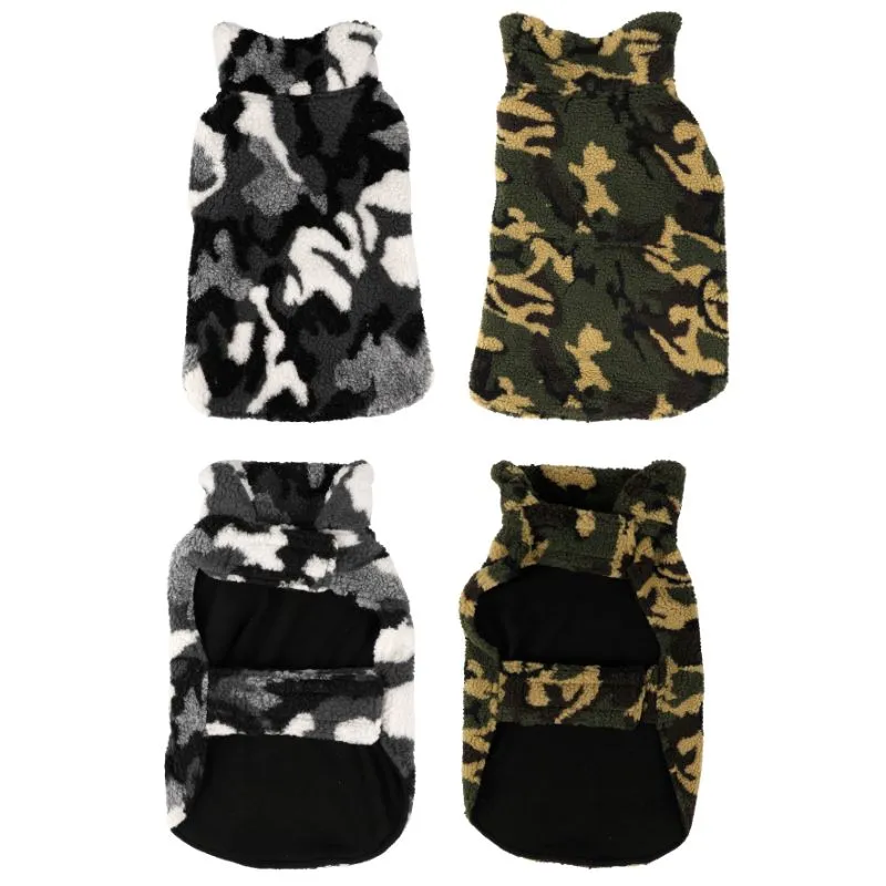Sherpa Top Camo Pet Jacket - 60cm
