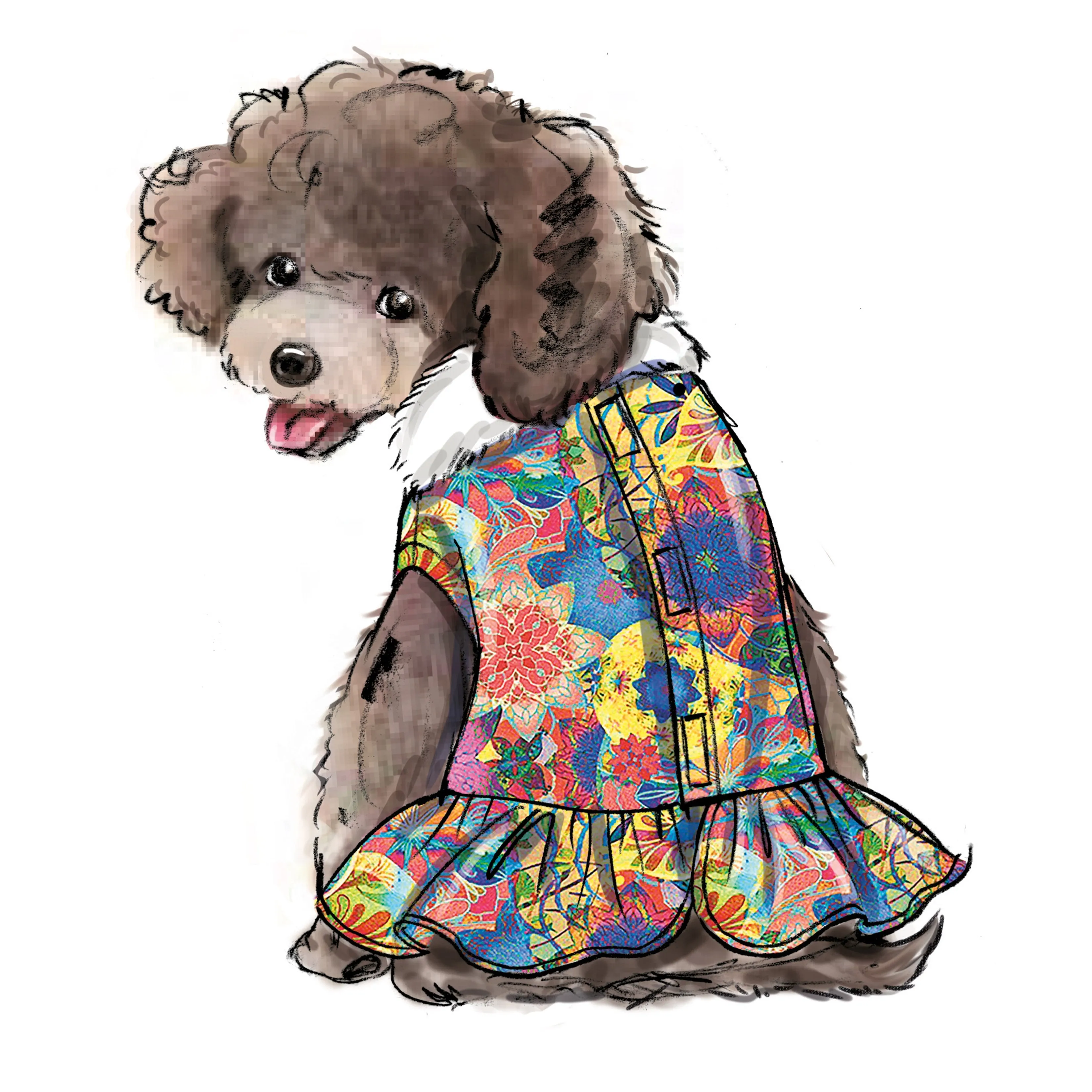 Simplicity pattern 9663 Pet Coats with Optional Hoods and Cowls