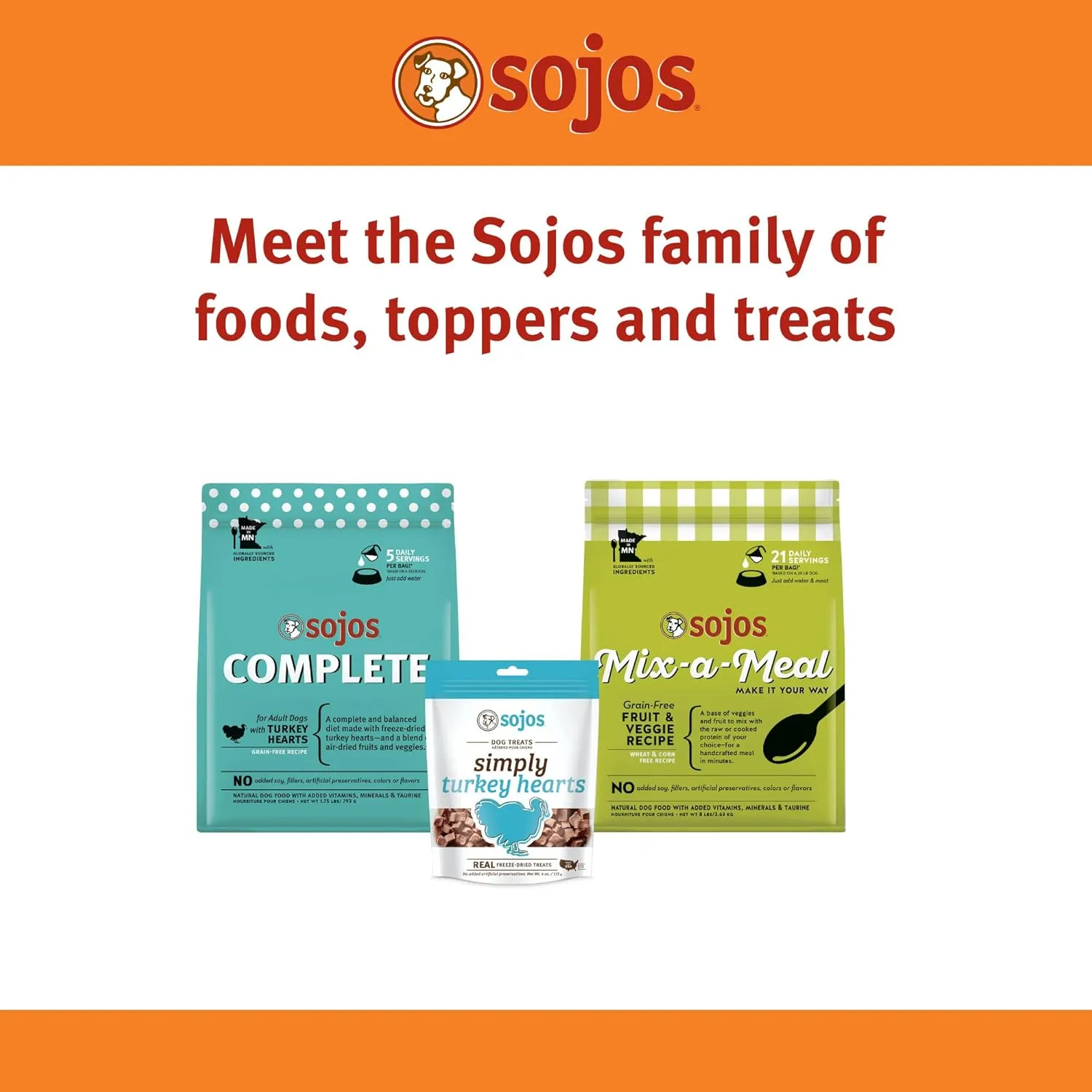 Sojos Complete Beef Recipe Dehydrated Dog Food, 7 lb, Yellow