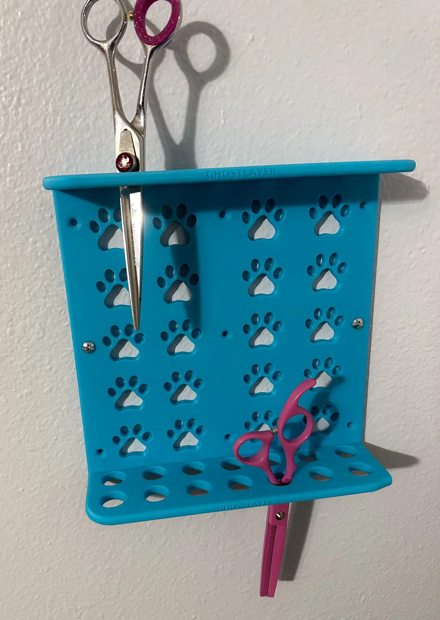 The Catahoula- Vertical Wall Mounted Dog Grooming Shear Holder— Up to 28 pairs, Simple organizer |