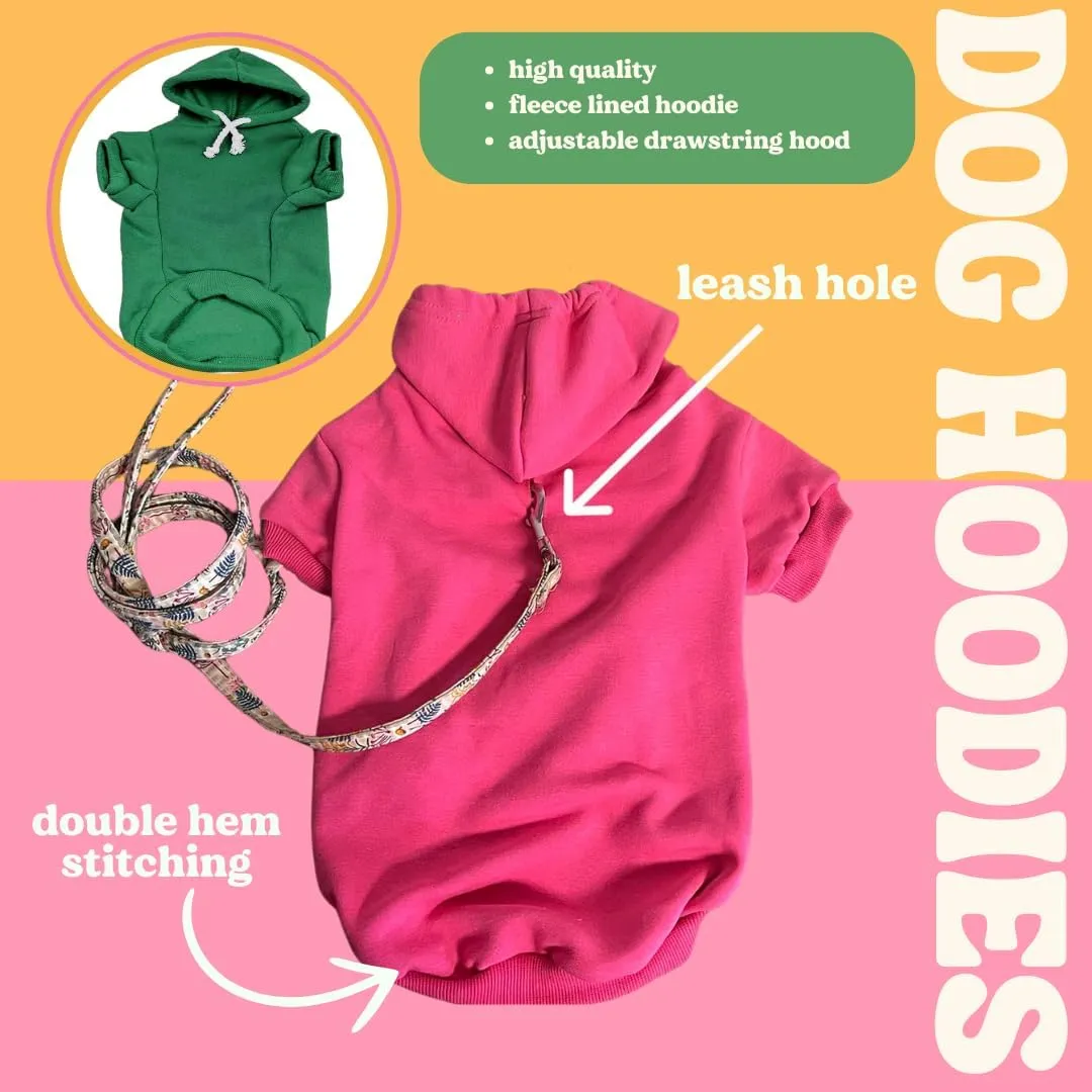 Two Moms are Better Than One Mother's Day Dog Hoodie | Fleece Lined |Leash Hole| Pride Day | LGBTQ  | Rainbow | Parade|Green, Medium 322