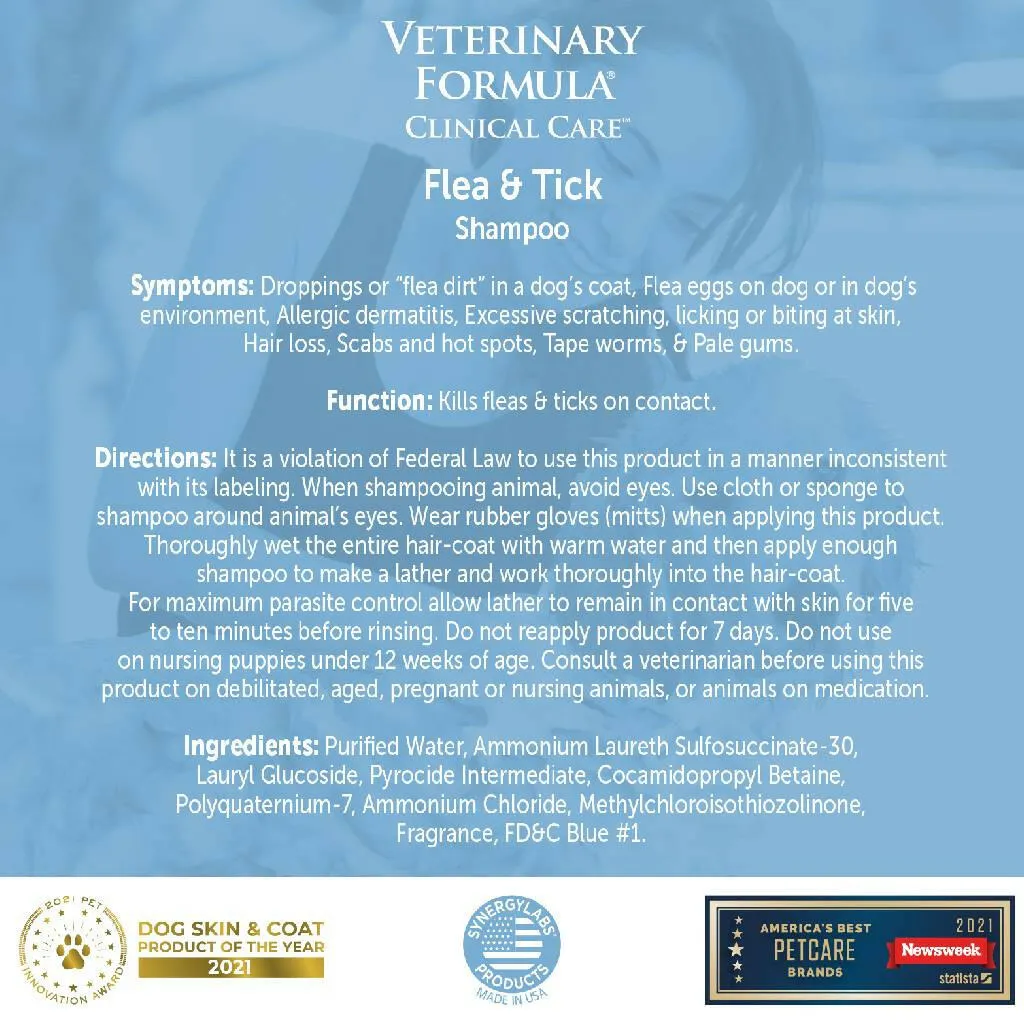 Veterinary Formula Clinical Care Flea & Tick Shampoo For Dogs & Cats (16 oz)