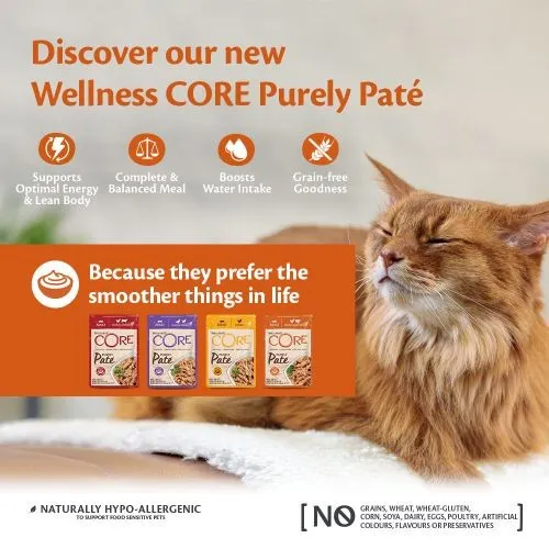 Wellness Core Purely Pate Chicken Wet Cat Food - 8 x 85g